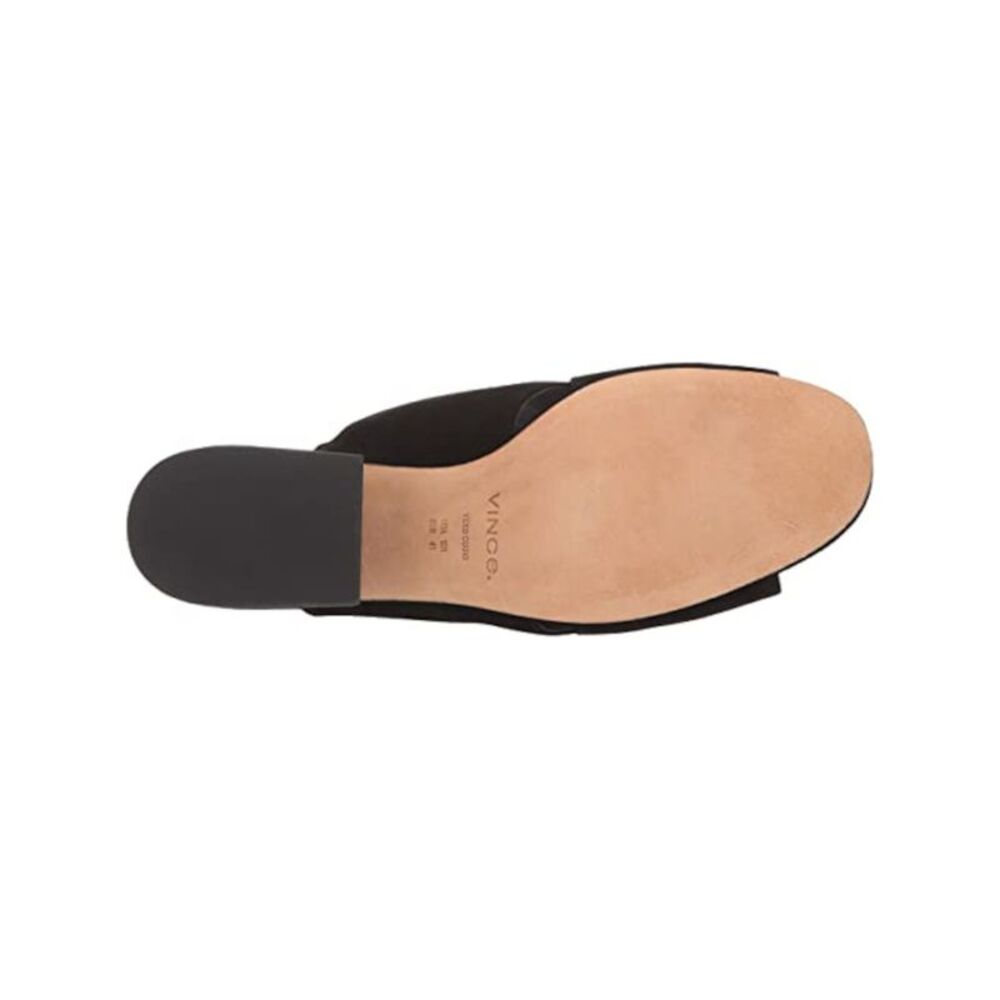 VINCE. Womens Black Karsen Toe Block Heel Slip On Leather Heeled Sandal 5 M - Picture 4 of 4